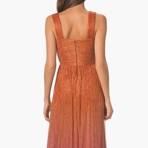 Dress the Population Meredith Dress: Ombre Maxi Dress in Orange and Pink
